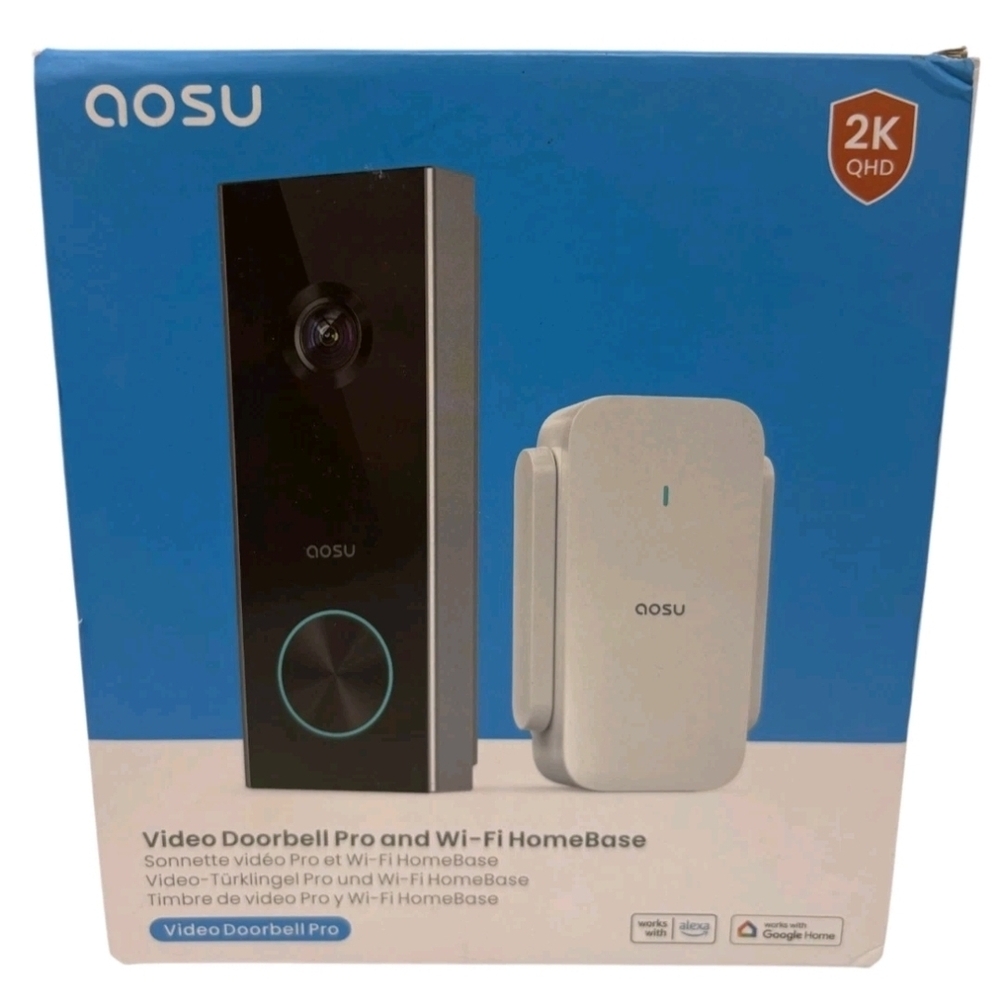 Aosu Video Doorbell Pro with Wi-Fi HomeBase